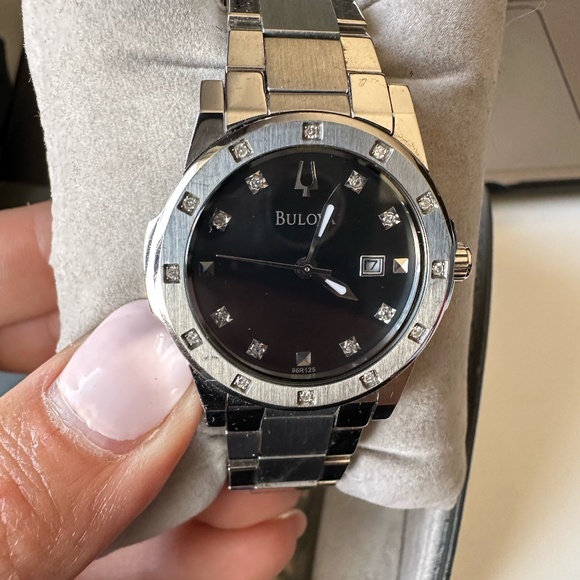 Bulova Watch in Stainless Steel and Diamonds - Picture 1 of 1